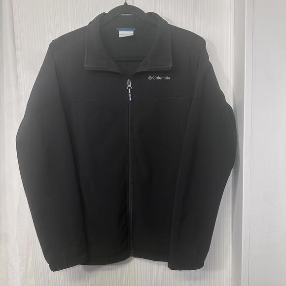 Columbia Men’s Black Long Sleeve Fleece Lined Full Zip Jacket Size XL with Flaws - Picture 1 of 11